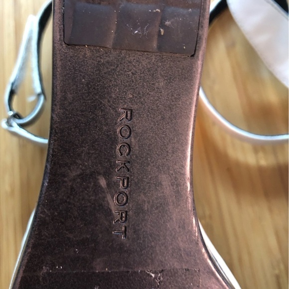 Rockport x Adidas Adiprene White Leather Open Toe Platform Wedge Shoes Size 10 - Picture 10 of 13